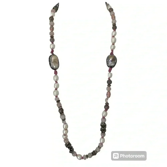 High End Freshwater Baroque Pearl Fashion Necklace - Picture 1 of 6